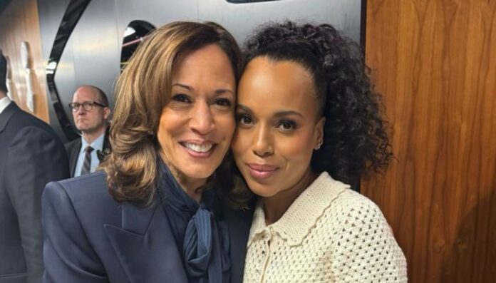 Kerry Washington is not related to Kamala Harris Kerry Washington is not related to Kamala Harris