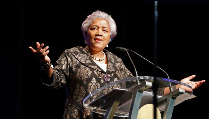 Donna Brazile, a member of Democratic Party, delivering a speech Donna Brazile, a member of Democratic Party, delivering a speech