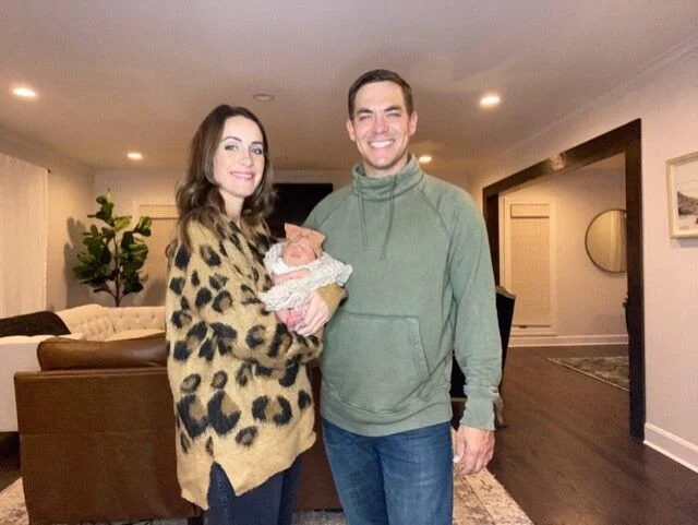 Sterling Riggs and his wife and newborn Sterling Riggs and his wife and newborn