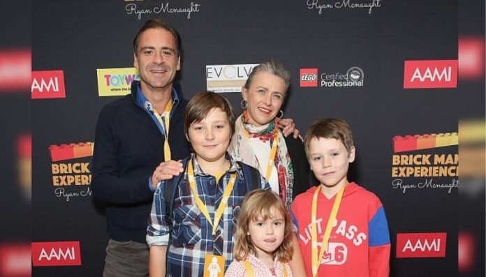 Andrew O'Keefe with his wife, Eleanor and their three kids Andrew O'Keefe with his wife, Eleanor and their three kids