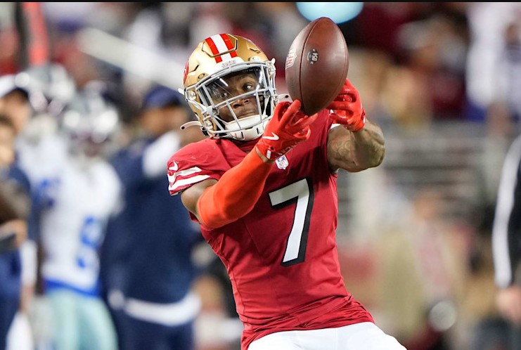 Charvarius Ward making a clutch catch for the 49ers