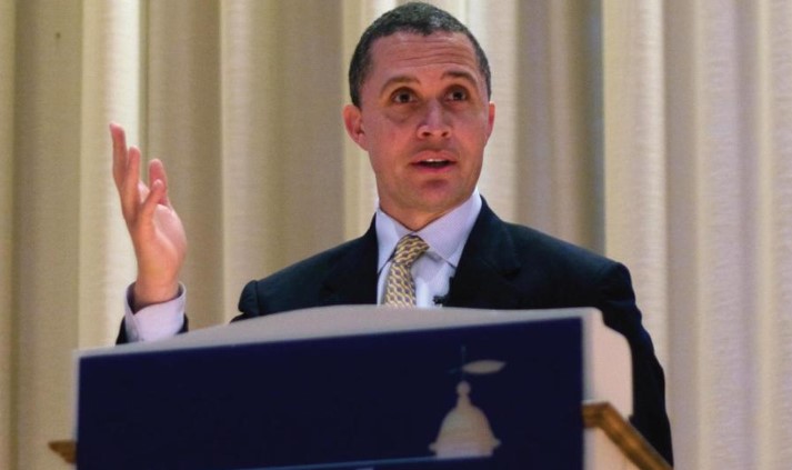 Harold Ford Jr. delivering speech during an event