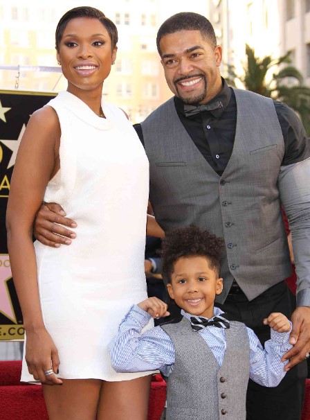 Jennifer Hudson with her ex-husband, David and their son