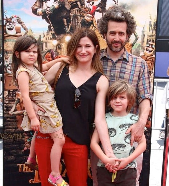 Kathryn Hahn is with her husband, Ethan, and their two kids, Leonard and Mae