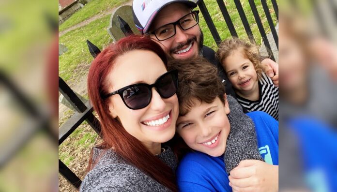 Stephanie Harlowe with her husband, Adam, and their two kids Stephanie Harlowe with her husband, Adam, and their two kids