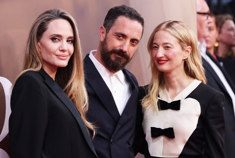 Angelina Jolie, Pablo Larraín and Alba Rohrwacher attend the headline gala screening of Maria