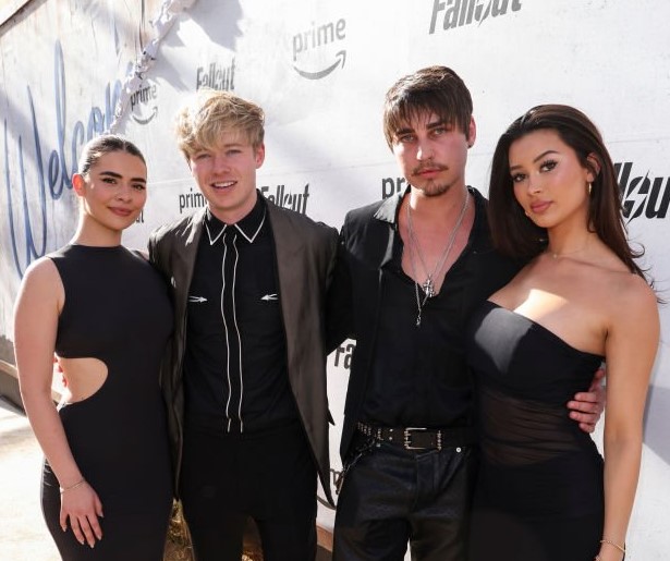 Sam Golbach, along with his ex-girlfriend Katelyn Dunkin, and Colby Brock with his new girlfriend, Malia Gee