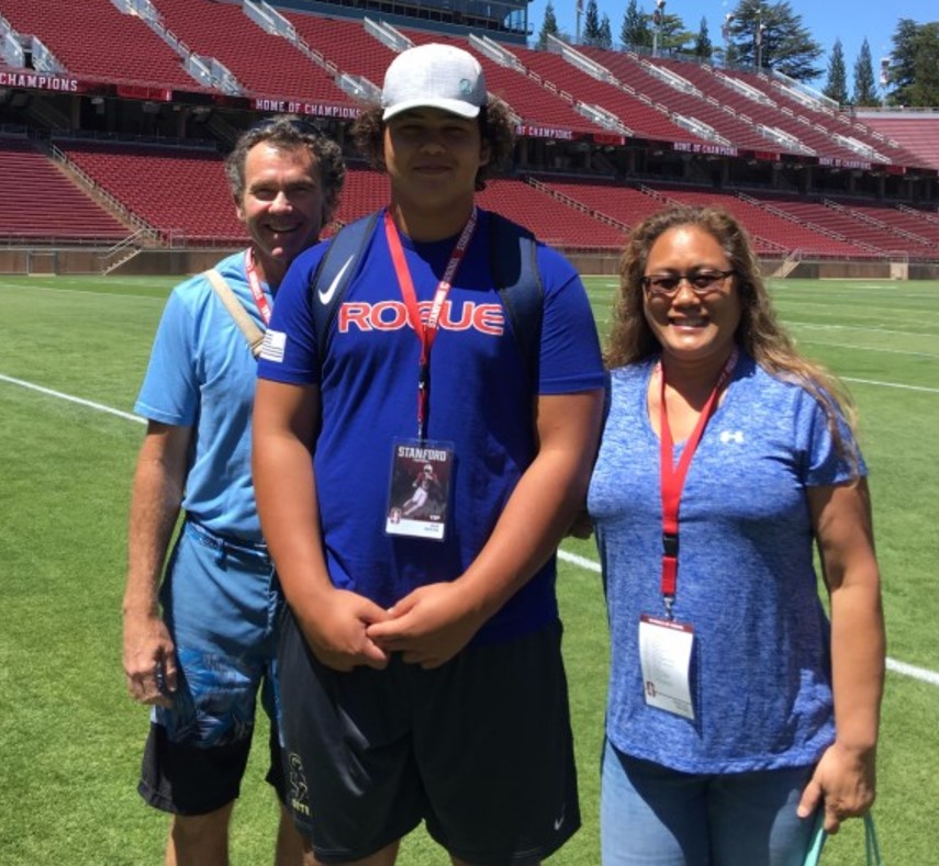 Sean Rhyan with his parents, Steve and Mary