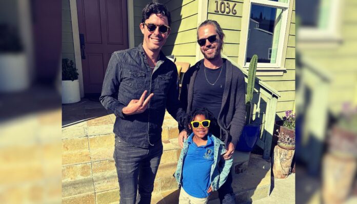 Tim Miller with his husband, Tyler, and their daughter, Toulouse Anne Tim Miller with his husband, Tyler, and their daughter, Toulouse Anne