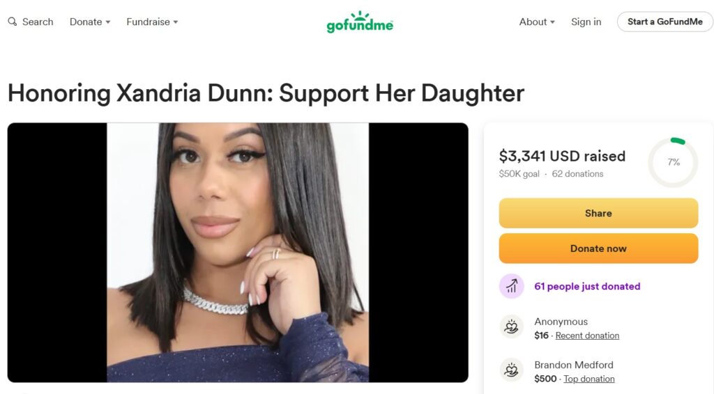 A GoFundMe page was created by her mother, Jennifer Napolitano