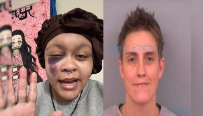 Shan's girlfriend's aunt, Leia Hagewood, suddenly punched her out Shan's girlfriend's aunt, Leia Hagewood, suddenly punched her out