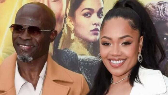 Djimon Hounsou With His Fiancée Djimon Hounsou With His Fiancée
