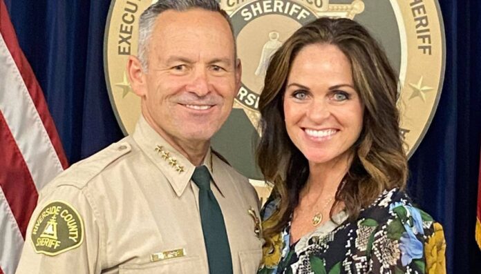 Riverside County Sheriff Chad Bianco with his longtime wife Denise