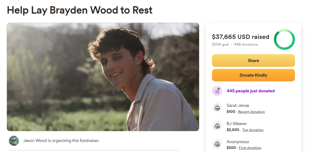 Jason Wood created a GoFundMe page