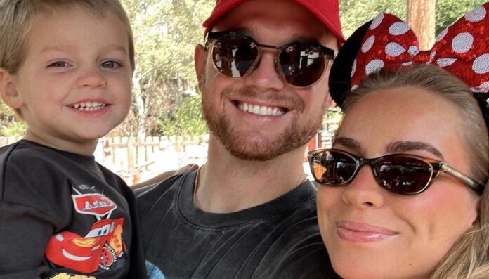 Emilie Kiser With Her Son And Husband